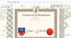 Desktop Screenshot of clanmcloughlin.com