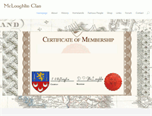 Tablet Screenshot of clanmcloughlin.com